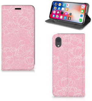 B2Ctelecom iPhone XR Hoesje White Flowers