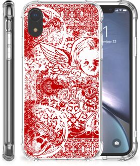 B2Ctelecom iPhone XR Shockproof Case Angel Skull Red