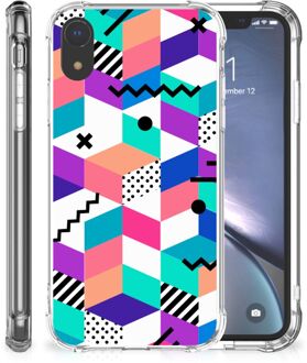 B2Ctelecom iPhone XR Shockproof Case Blocks Colorful