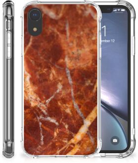 B2Ctelecom iPhone XR Shockproof Hoesje Marmer Bruin