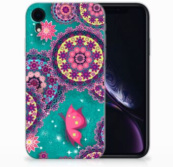 B2Ctelecom iPhone XR Silicone Back Cover  Cirkels en Vlinders