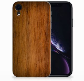 B2Ctelecom iPhone XR Silicone Back Cover  Donker Hout