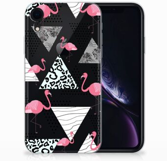 B2Ctelecom iPhone XR Silicone Back Cover  Flamingo Triangle