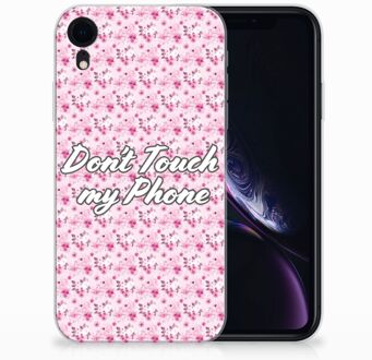 B2Ctelecom iPhone XR Silicone Back Cover  Flowers Pink DTMP