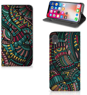 B2Ctelecom iPhone Xr Standcase Hoesje Design Aztec