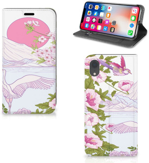 B2Ctelecom iPhone Xr Standcase Hoesje Design Bird Standing