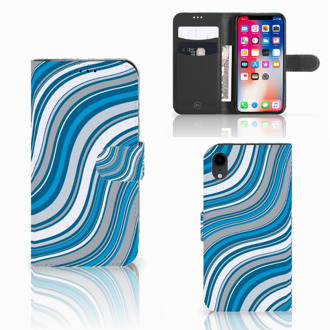 B2Ctelecom iPhone Xr Standcase Waves Blue