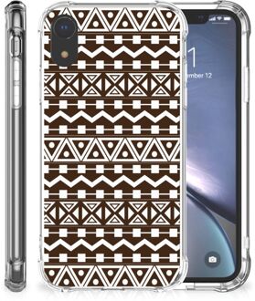 B2Ctelecom iPhone XR Stevige Bumper Hoesje Aztec Brown