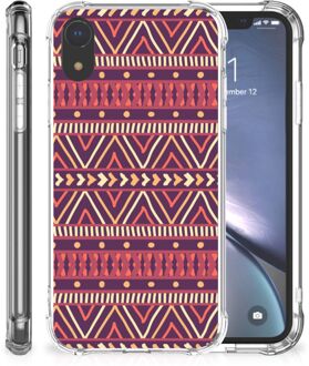 B2Ctelecom iPhone XR Stevige Bumper Hoesje Aztec Purple