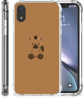 B2Ctelecom iPhone XR Stevige Bumper Hoesje Baby Hyena