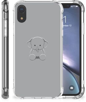 B2Ctelecom iPhone XR Stevige Bumper Hoesje Baby Olifant