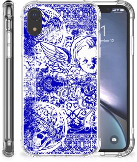 B2Ctelecom iPhone Xr  TPU-siliconen Hoesje Angel Skull Blue