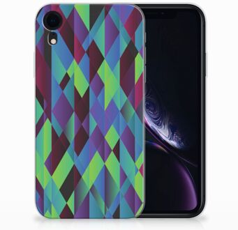 B2Ctelecom iPhone Xr  TPU-siliconen Hoesje Design Abstract Green Blue