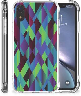 B2Ctelecom iPhone Xr  TPU-siliconen Hoesje Design Abstract Green Blue