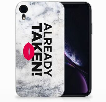 B2Ctelecom iPhone Xr TPU-siliconen Hoesje Design  Already Taken White