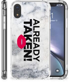 B2Ctelecom iPhone Xr  TPU-siliconen Hoesje Design Already Taken White