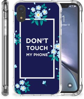 B2Ctelecom iPhone Xr  TPU-siliconen Hoesje Flowers Blue DTMP