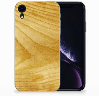 B2Ctelecom iPhone Xr  TPU-siliconen Hoesje Licht Hout