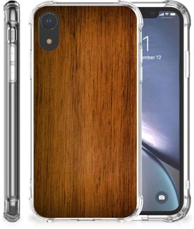 B2Ctelecom iPhone Xr  TPU-siliconen-siliconen Hoesje Donker Hout