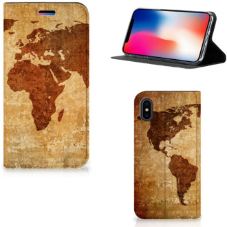 B2Ctelecom iPhone Xs Bookcase Design Wereldkaart