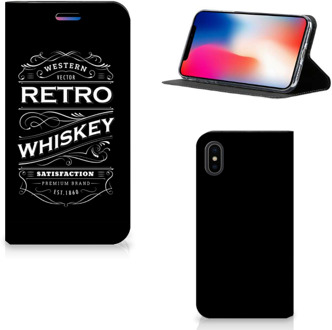 B2Ctelecom iPhone Xs Bookcase Design Whiskey