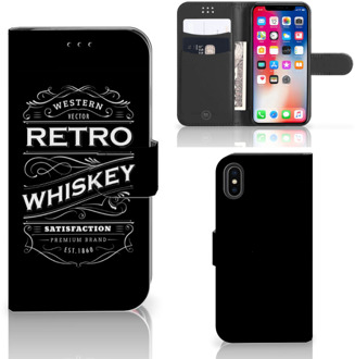 B2Ctelecom iPhone Xs Bookcase Design Whiskey