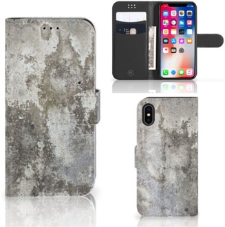 B2Ctelecom iPhone Xs Bookcase hoesje  Beton