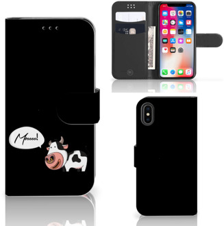 B2Ctelecom iPhone Xs Bookcase hoesje  Cow