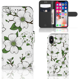 B2Ctelecom iPhone Xs Bookcover hoesje Dogwood Flowers