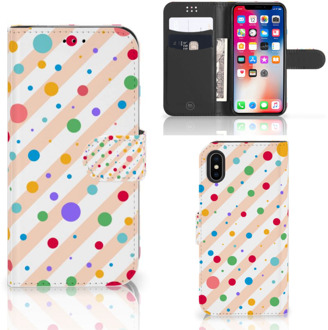 B2Ctelecom iPhone Xs Bookcover hoesje Dots