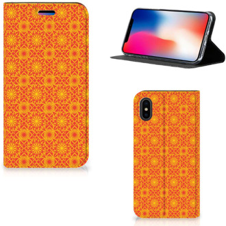 B2Ctelecom iPhone Xs Hoesje Design Batik Orange