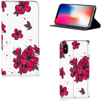 B2Ctelecom iPhone Xs Hoesje Design Blossom Red