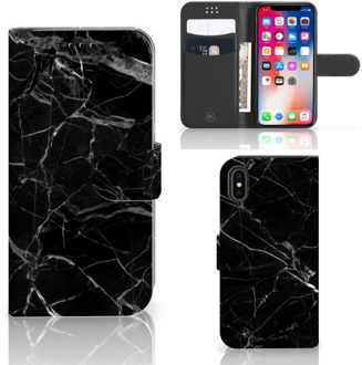 B2Ctelecom iPhone Xs Hoesje Marmer Zwart