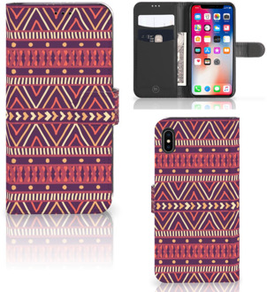 B2Ctelecom iPhone Xs Max Beschermhoes Aztec Purple