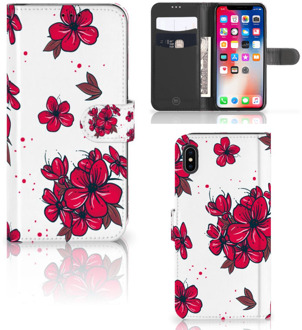 B2Ctelecom iPhone Xs Max Beschermhoes Blossom Red