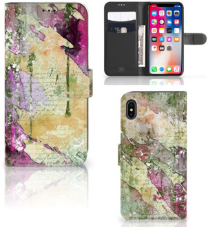 B2Ctelecom iPhone Xs Max Beschermhoes Letter Painting