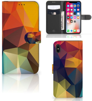 B2Ctelecom iPhone Xs Max Beschermhoes Polygon Color