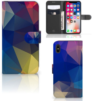 B2Ctelecom iPhone Xs Max Beschermhoes Polygon Dark