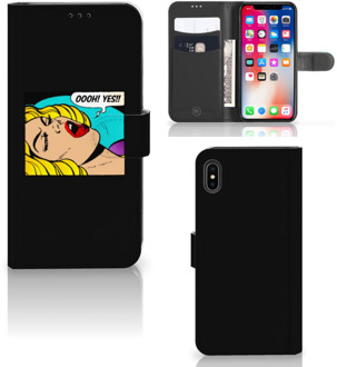 B2Ctelecom iPhone Xs Max Beschermhoes Popart Oh Yes