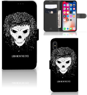 B2Ctelecom iPhone Xs Max Beschermhoes Skull Hair