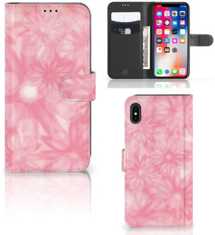 B2Ctelecom iPhone Xs Max Beschermhoes Spring Flowers