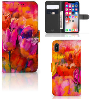 B2Ctelecom iPhone Xs Max Beschermhoes Tulpen