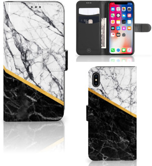 B2Ctelecom iPhone Xs Max Smartphone Hoesje Marble White Black