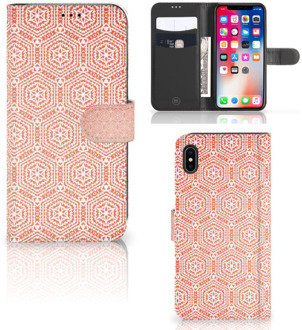 B2Ctelecom iPhone Xs Max Smartphone Hoesje Pattern Orange