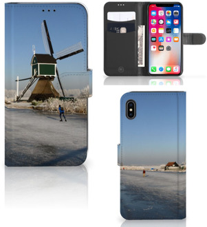 B2Ctelecom iPhone Xs Max Smartphone Hoesje Schaatsers