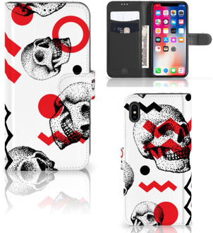 B2Ctelecom iPhone Xs Max Smartphone Hoesje Skull Red