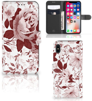 B2Ctelecom iPhone Xs Max Smartphone Hoesje Watercolor Flowers