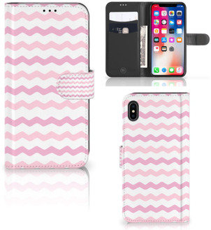 B2Ctelecom iPhone Xs Max Smartphone Hoesje Waves Roze