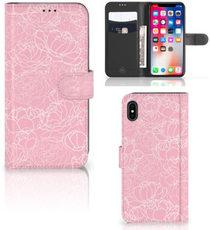 B2Ctelecom iPhone Xs Max Smartphone Hoesje White Flowers