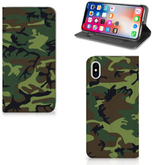 B2Ctelecom iPhone Xs Max Standcase Hoesje Design Army Dark